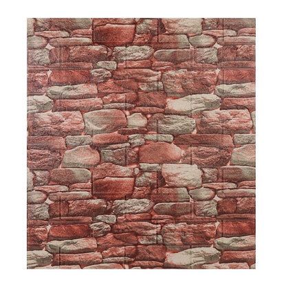 Set of 10 Waterproof 3D Brick Wall Decals for Easy Home Makeover