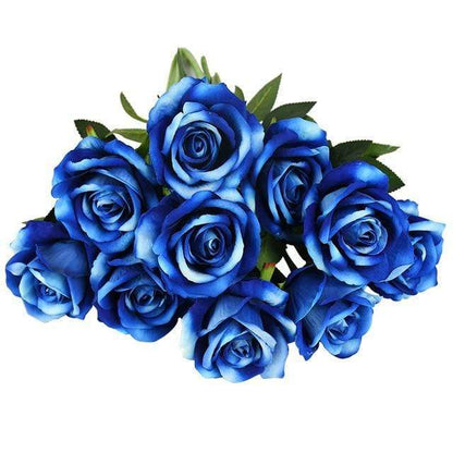 Set of 10 Lifelike Silk Floral Blooms
