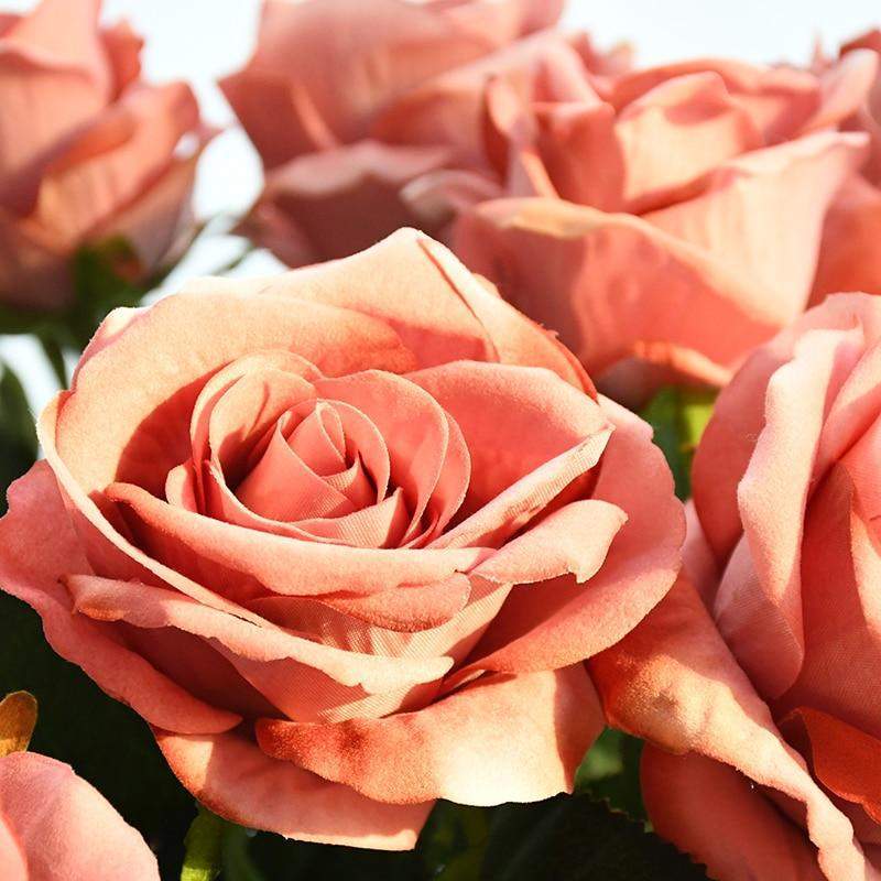 Set of 10 Lifelike Silk Floral Blooms