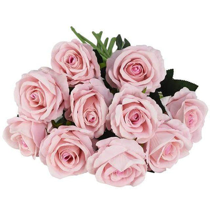 Set of 10 Lifelike Silk Floral Blooms
