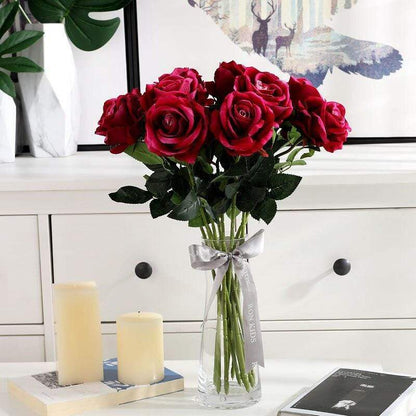 Set of 10 Lifelike Silk Floral Blooms