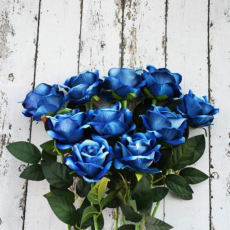 Set of 10 Lifelike Silk Floral Blooms