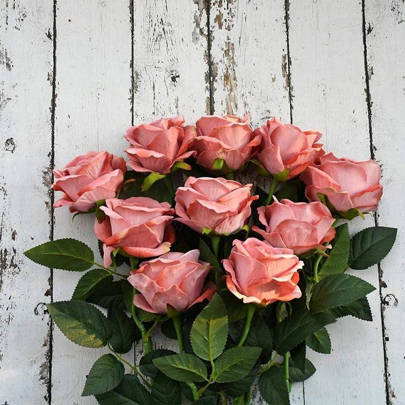 Set of 10 Lifelike Silk Floral Blooms
