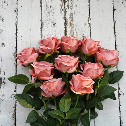 Set of 10 Lifelike Silk Floral Blooms