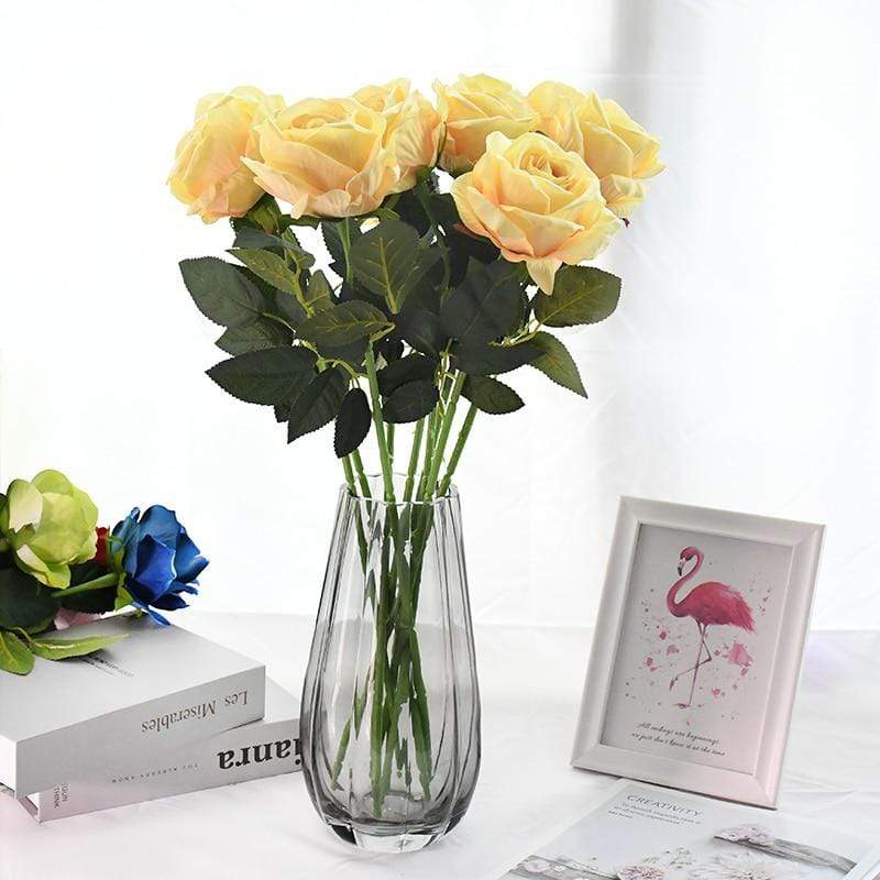 Set of 10 Lifelike Silk Floral Blooms