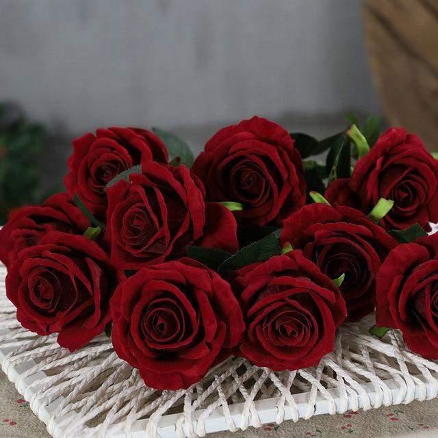 Set of 10 Lifelike Silk Floral Blooms