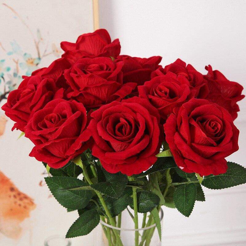 Set of 10 Lifelike Silk Floral Blooms