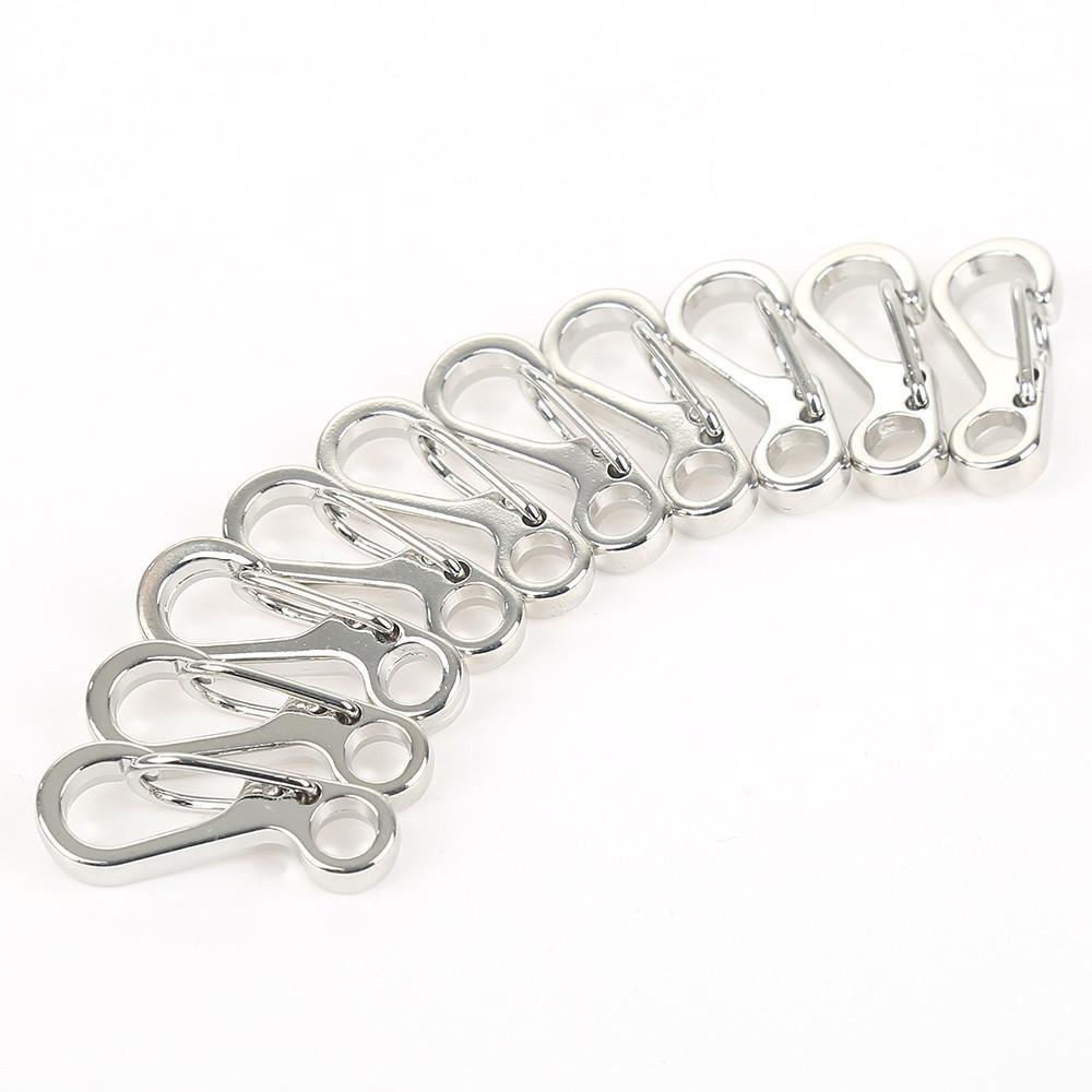 Set of 10 Compact Spring Clips for Outdoor Adventures
