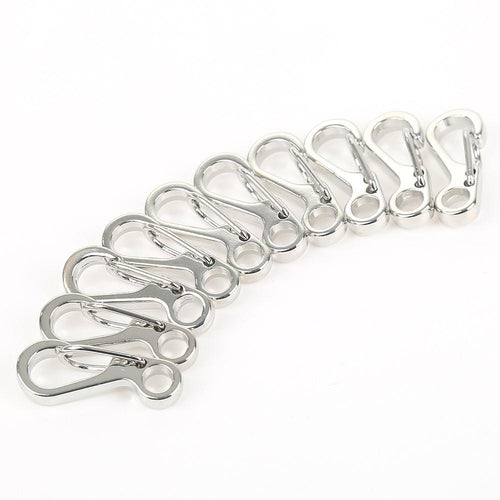Set of 10 Compact Spring Clips for Outdoor Adventures
