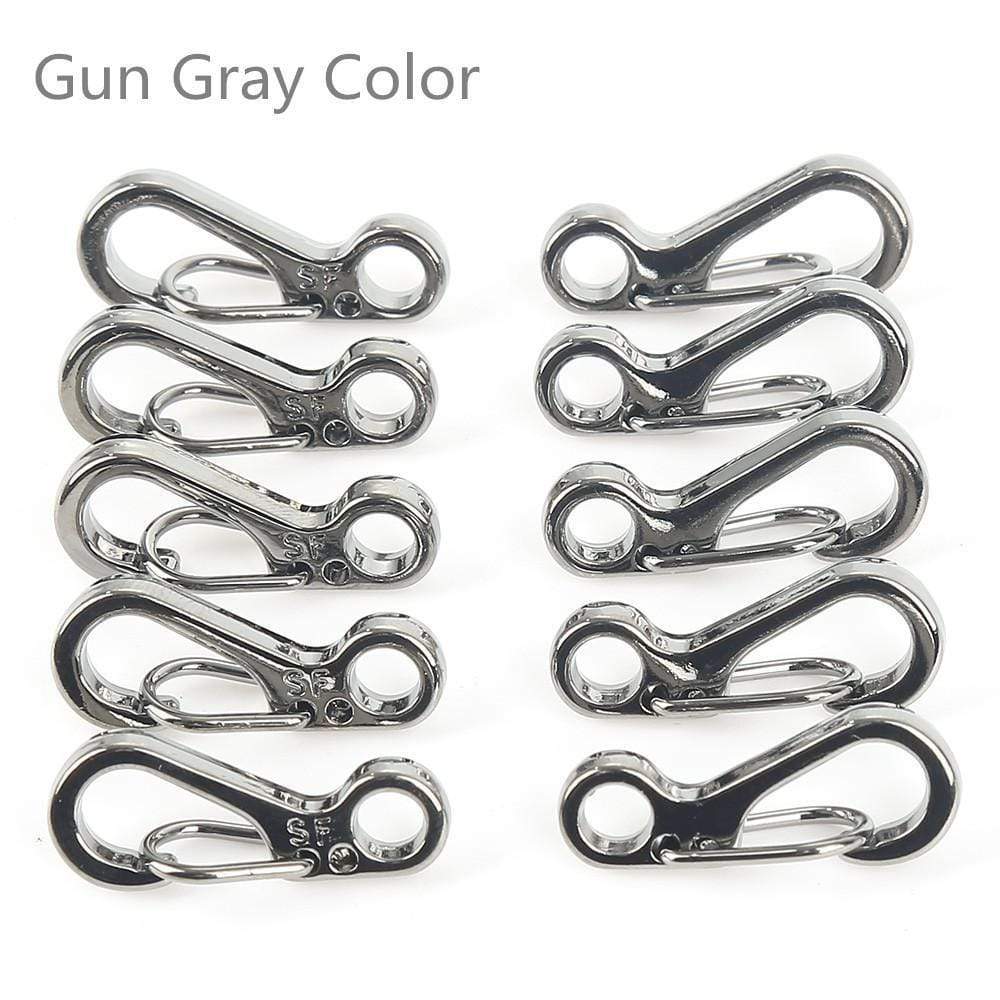 Set of 10 Compact Spring Clips for Outdoor Adventures