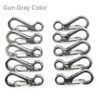 Set of 10 Compact Spring Clips for Outdoor Adventures