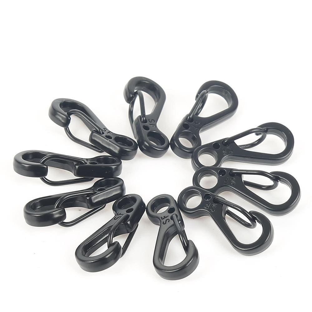 Set of 10 Compact Spring Clips for Outdoor Adventures