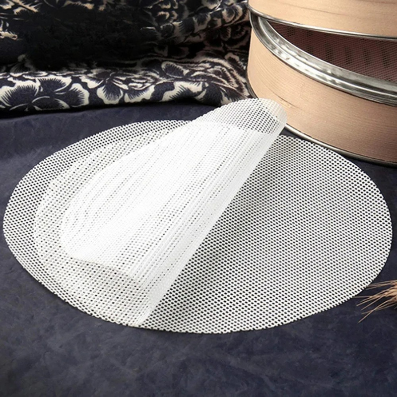 Set of 10 Non-Stick Silicone Steamer Liners for Effortless Cooking