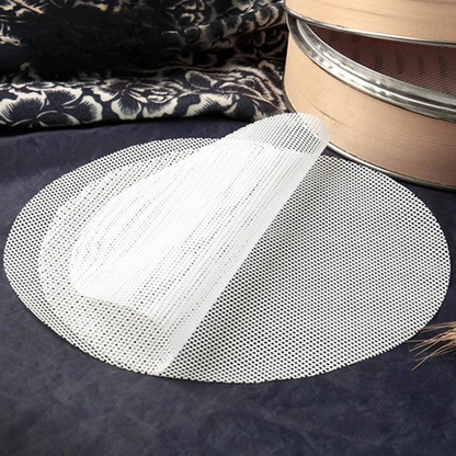 Set of 10 Non-Stick Silicone Steamer Liners for Effortless Cooking