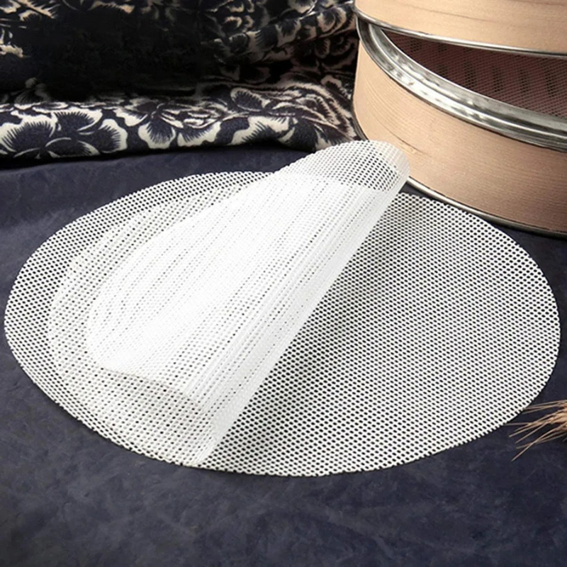 Set of 10 Non-Stick Silicone Steamer Liners for Effortless Cooking