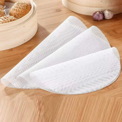 Set of 10 Non-Stick Silicone Steamer Liners for Effortless Cooking