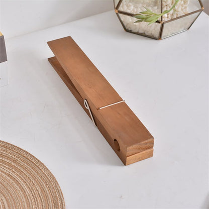 Rustic Charm Towel Holder with Clothespin Design
