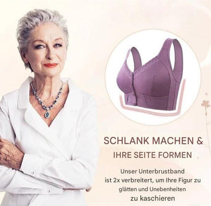 Comfortable Cotton Bra with Closure Support for Mature Women