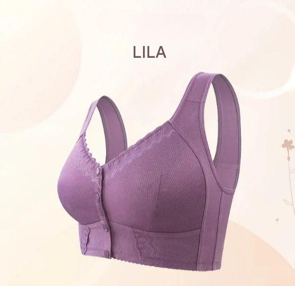 Comfortable Cotton Bra with Closure Support for Mature Women