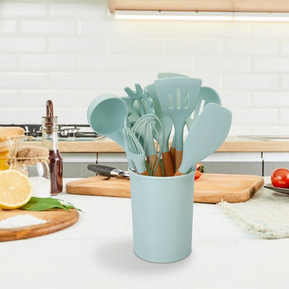 Heat Resistant Silicone Utensils Set - 11 Kitchen Tools