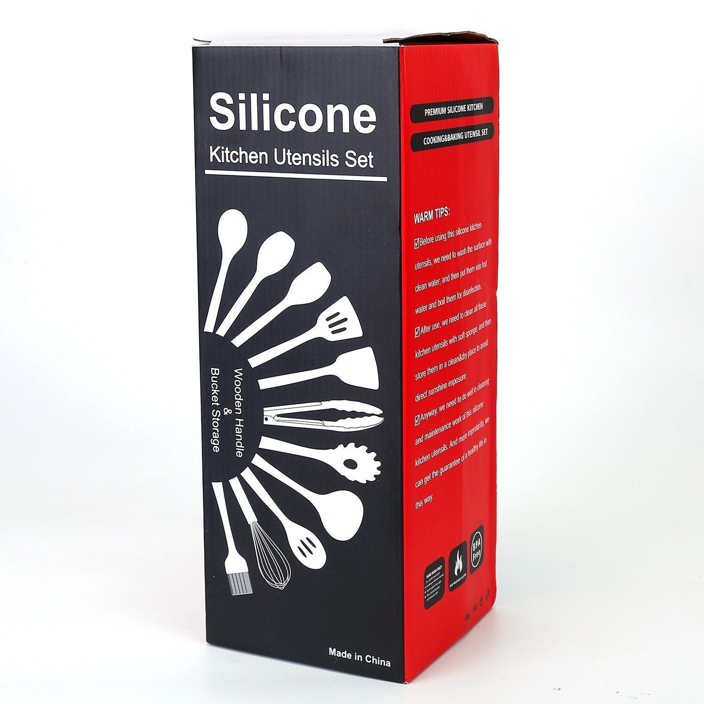Heat Resistant Silicone Utensils Set - 11 Kitchen Tools
