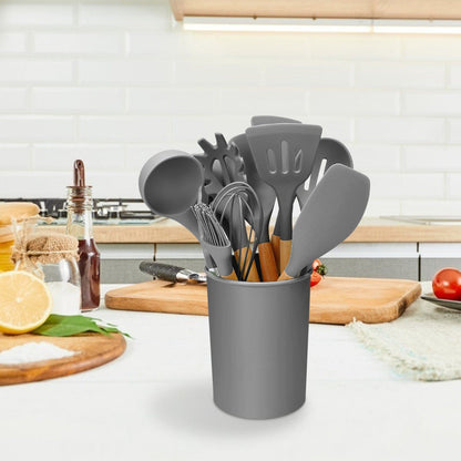 Heat Resistant Silicone Utensils Set - 11 Kitchen Tools