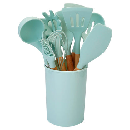 Heat Resistant Silicone Utensils Set - 11 Kitchen Tools