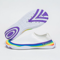 White with Purple & Rainbow Sole Accent