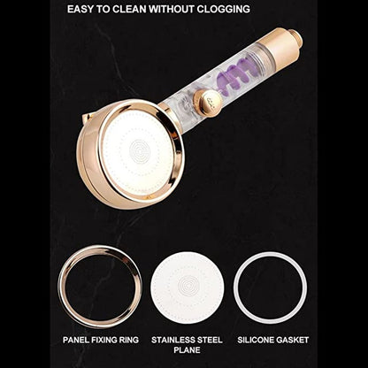 3-Function High-Pressure Showerhead for Ultimate Comfort