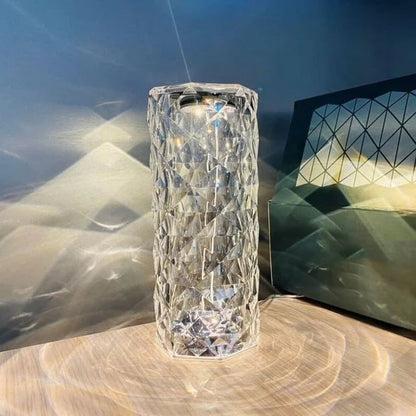 Luminous Crystal Table Lamp | 16-Color Mood Light with Touch Control