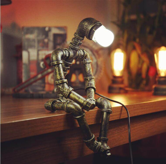 Modern Home Table Lamp - Classic Industrial Style with One Light