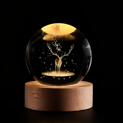 3D Crystal Planet Globe LED Night Light