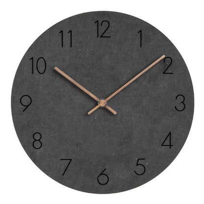 Silent Grey Dial Wall Clock with Copper Hands - Scandinavian Design