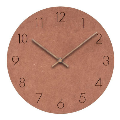 Silent Grey Dial Wall Clock with Copper Hands - Scandinavian Design
