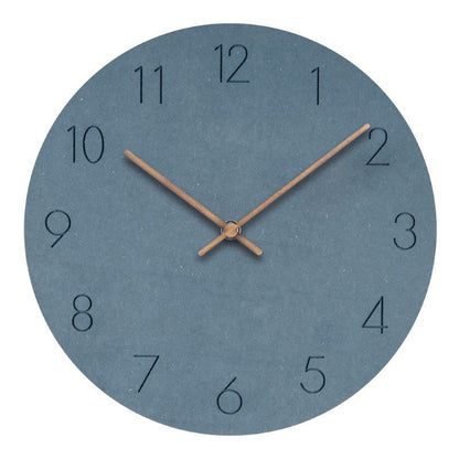 Silent Grey Dial Wall Clock with Copper Hands - Scandinavian Design