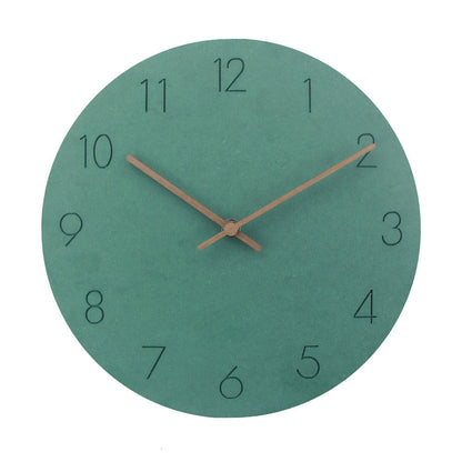 Silent Grey Dial Wall Clock with Copper Hands - Scandinavian Design