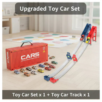 Mini Retro Car Set with 48 Vehicles and Built-in Garage for Kids