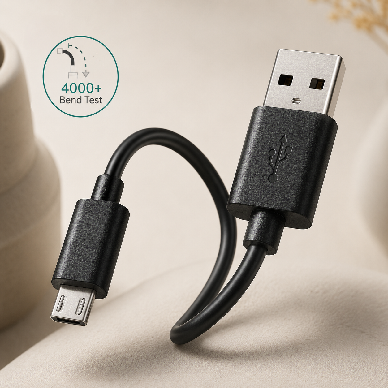 10-Foot Micro USB Cable – Tangle-Free Construction