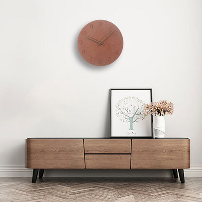 Silent Grey Dial Wall Clock with Copper Hands - Scandinavian Design