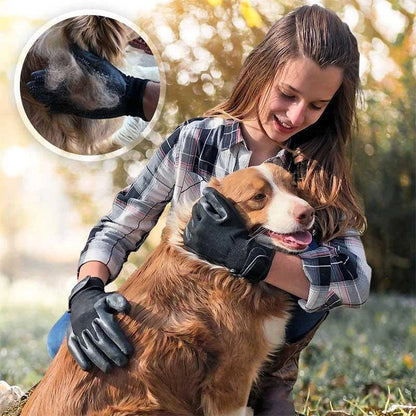 Pet Hair Removal Gloves – Effortlessly Removes Fur and Calms Pets