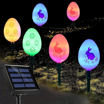 Solar Egg-Shaped LED Outdoor Lights | Weather-Resistant Garden Decor