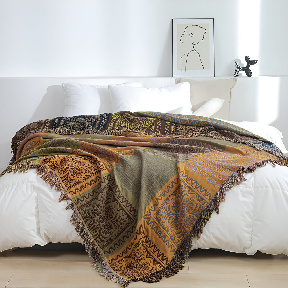 Bohemian Dream Tassel Cotton Blanket