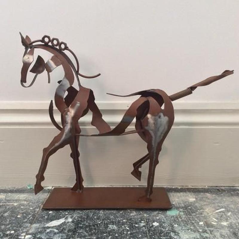 Adonis Horse Sculpture in Metal – Handmade Artwork