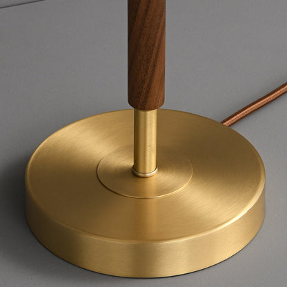 Elegant Brass Fabric Cylinder Table Lamp - Single Light for Home Decor