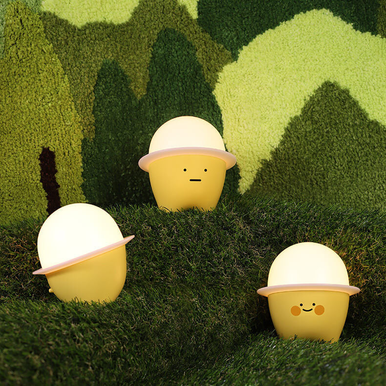 Cute Emoji LED Night Light – Artistic Silicone Bedside Lamp