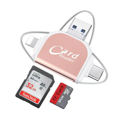 4-in-1 Universal Multiport SD/TF Card Reader