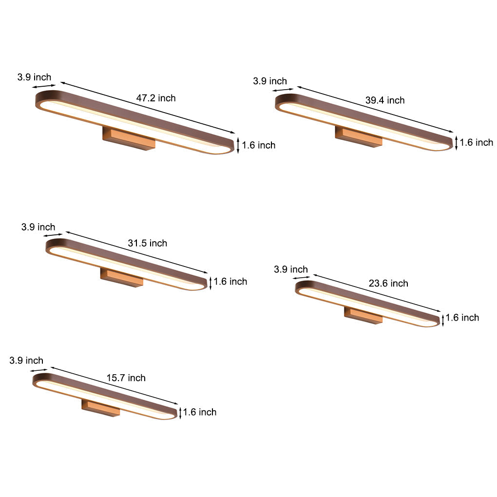 Slim Linear Profile LED Vanity Light for Bathroom - Ring-Shaped Design