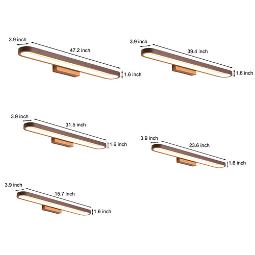 Slim Linear Profile LED Vanity Light for Bathroom - Ring-Shaped Design