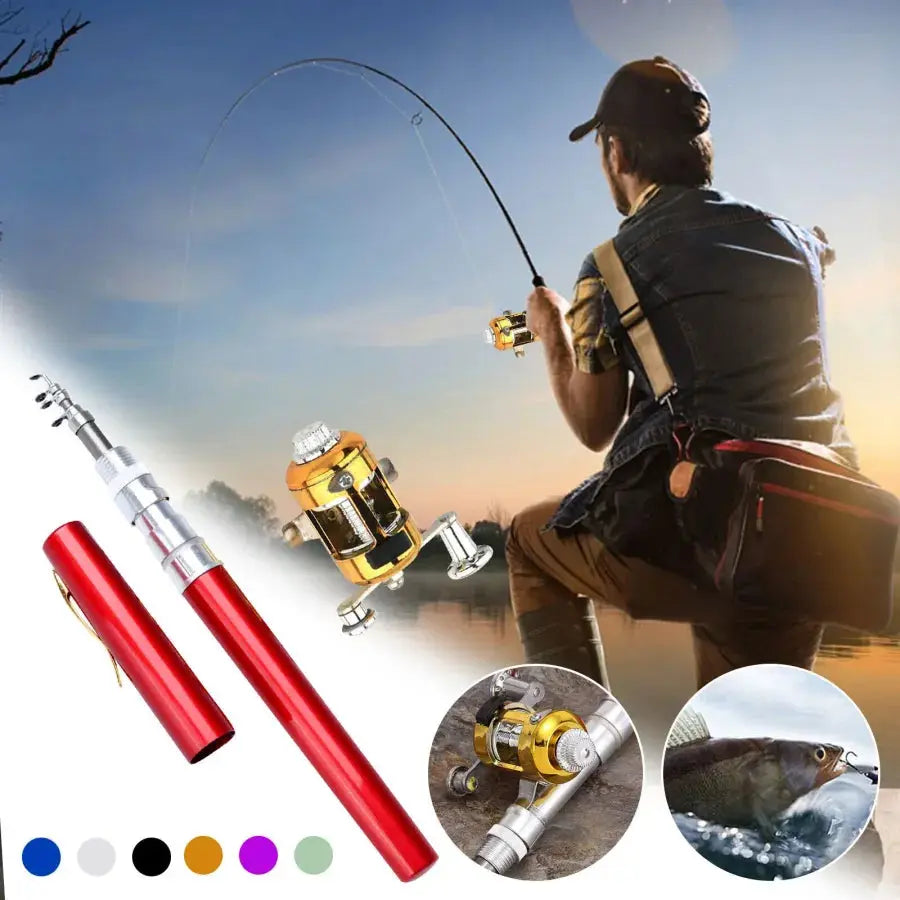 Compact Travel Fishing Rod and Reel Set | Lightweight Aluminum Gear