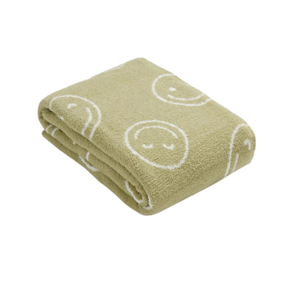 Joyful Smiles Plush Throw Blanket